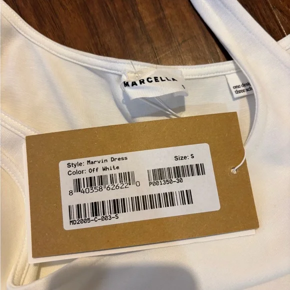Marcella New York Marvin Dress Long Maxi Length Sleeveless In Off White Size S - Picture 5 of 5